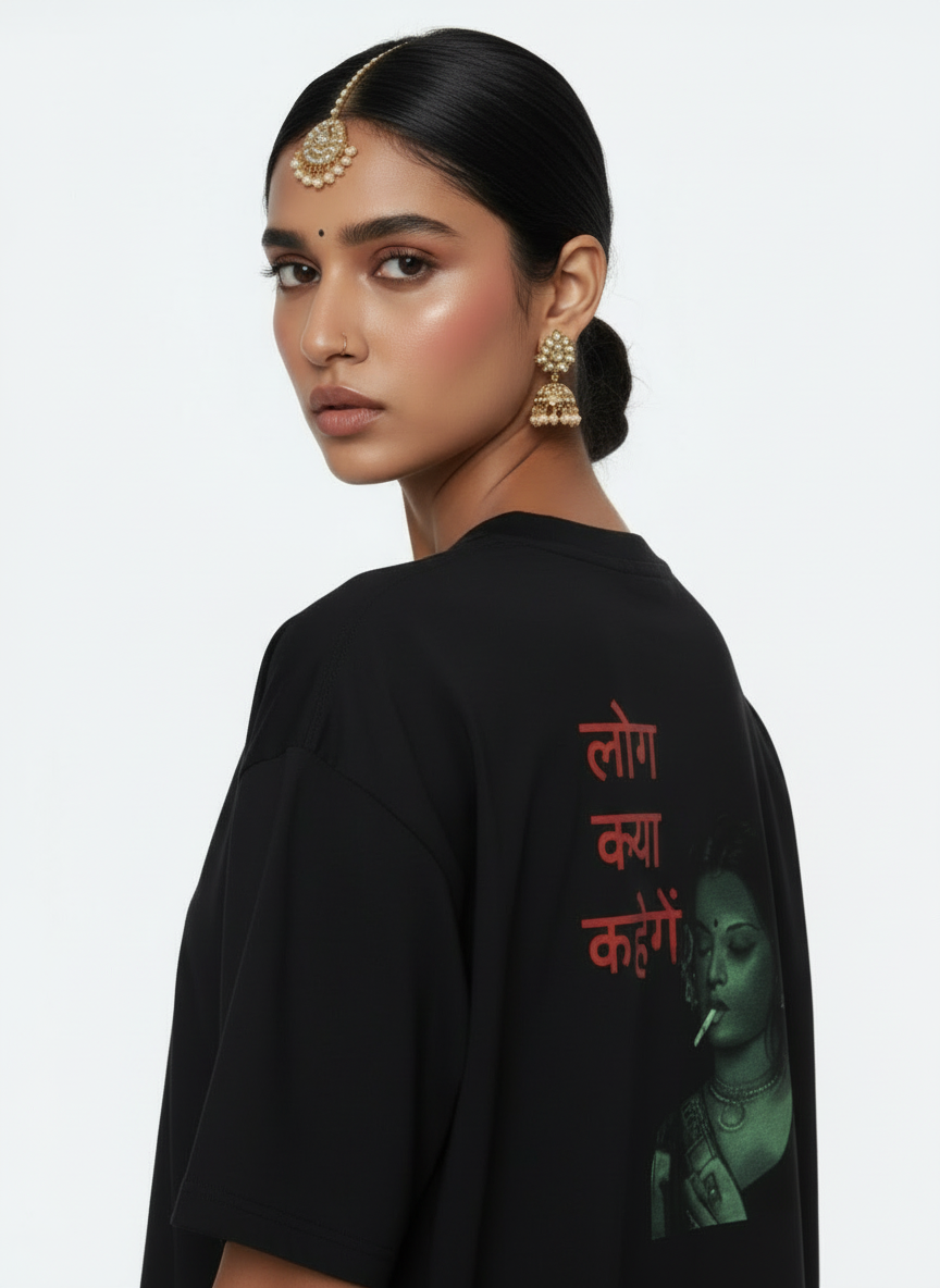 Defiance in Print — Charcoal Relaxed Tee